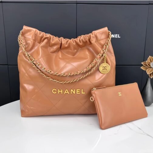 22 Bag In Brown Calfskin Leather