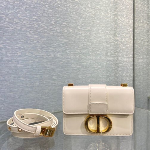 30 Montaigne Micro Bag In White Box Calfskin