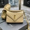 College Medium Chain Bag In Apricot Goatskin