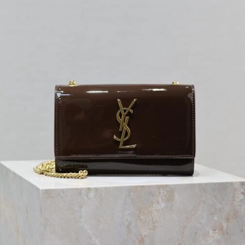 Kate Small Burdungy Patent Leather Chain Bag