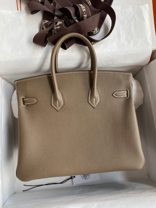 Birkin 25 Bag In Etoupe Togo Leather - Image 2