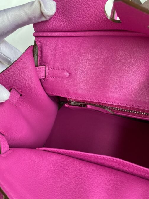 Birkin 25 Bag In Maqnolia Togo Leather - Image 9