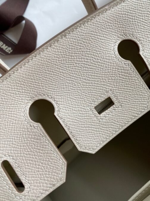Birkin 25 Bag In Craie Epsom Leather - Image 8