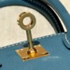 Birkin 25 Bag In Blue Jean Togo Leather - Image 9
