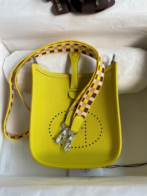 Eyelyne III Mini Bag In 9R Lime Taurillon Clemence Leather - Image 9