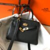 kelly 20cm Bag In Black Togo Leather - Image 3