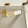kelly 20cm Bag In Craie Epsom Leather - Image 6