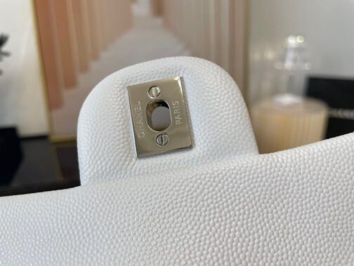 Mini Flap In White Calfskin - Image 9