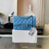 Mini Flap In Blue Lambskin