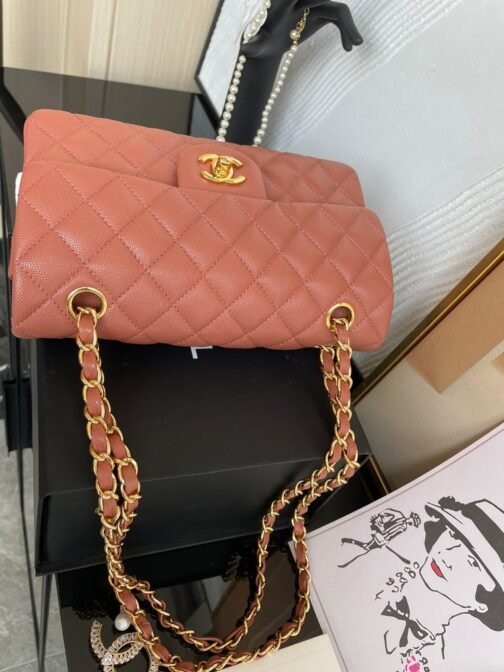 Classic Flap Small In Feu Calfskin - Image 4