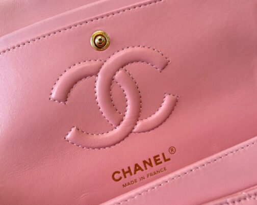 Classic Flap Small In Rose Sakura Lambskin - Image 7
