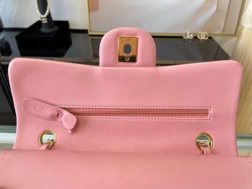 Classic Flap Small In Rose Sakura Lambskin - Image 8