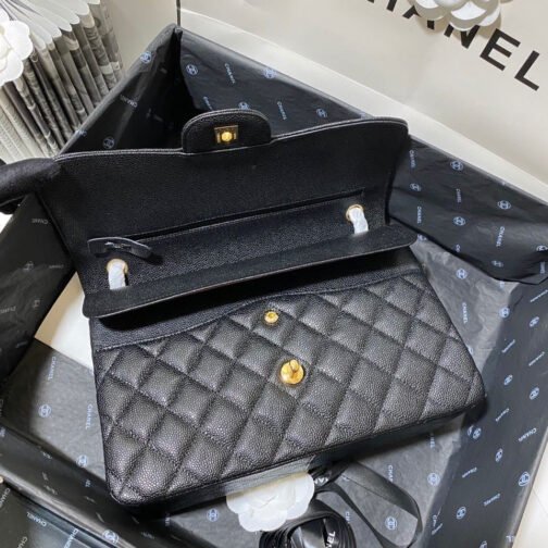 Classic Flap Jumbo In Black Calfskin - Image 8