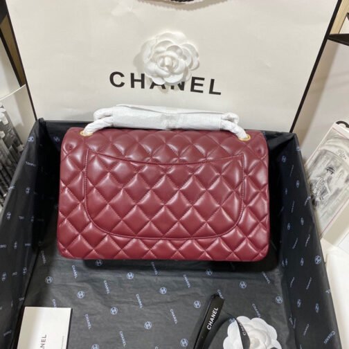 Classic Flap Jumbo In Burgundy Lambskin - Image 2