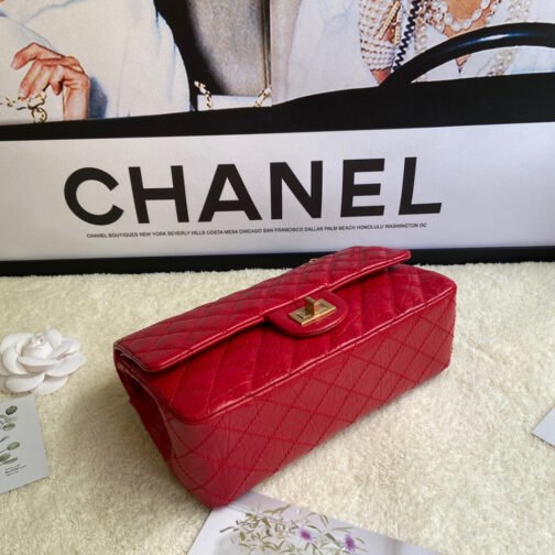 2.55 Reissue 24 cm Flap Bag In Red - Image 6