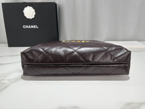 22 Bag In Dark Brown Calfskin Leather - Image 6