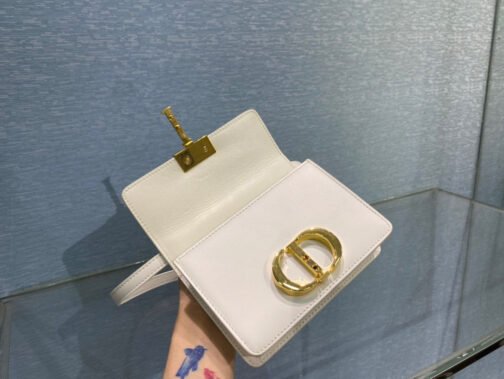 30 Montaigne Micro Bag In White Box Calfskin - Image 8