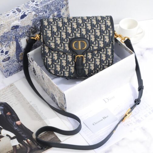 Bobby Medium Bag In Black Oblique Jacquard