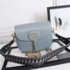 Bobby Large Wide Shoulder Strap  Bag In Haze Blue Calfskin