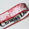 Lady D-Lite Medium Bag In Red Toile de Jouy Embroidery - Image 5