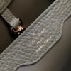 Capucines Medium Bag In Army Green With Beige Handle - Image 9