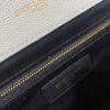 Envelope Large Quilted White Grained Leather Bag - Image 6