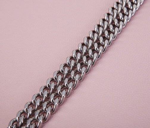 Kate Medium Chain Bag In Pink Grain De Poudre Leather - Image 6