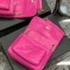 Niki Baby Chain Bag In Pink Crinkled Leather - Image 8