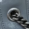 Haze Blue Large Niki Shopper Bag In Wrinkled Calfskin - Image 4