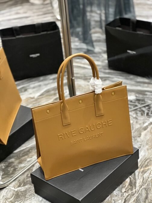 Gauche Small Tote Bag in Brown With Full Leather - Image 6