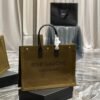 Gauche Olive Green Full Leather Tote Bag - Image 2